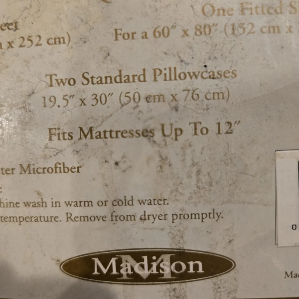 Madison Soft Touch *Queen* Microfiber Bedding Sheets - Brown/ Yellow Gold/ NEW!